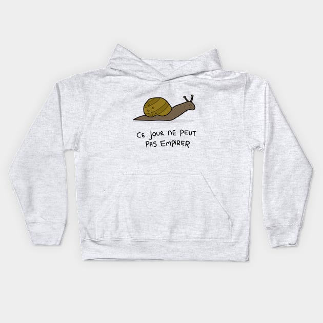 Grumpy Snail Kids Hoodie by grumpyanimals